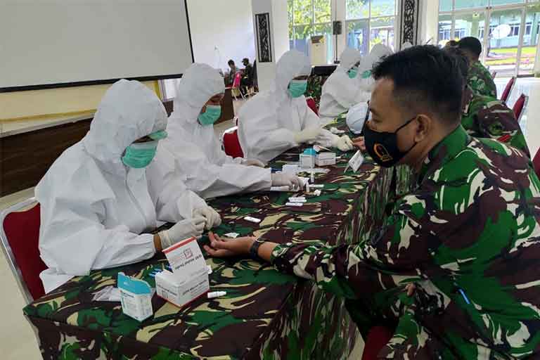 Kodam Cenderawasih Gelar Rapid Test