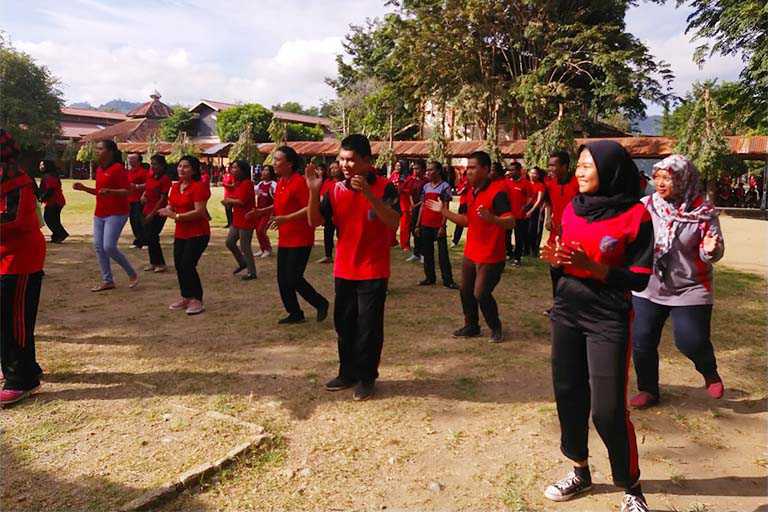 SMKN 3 Jayapura Gelar Senam Jantung